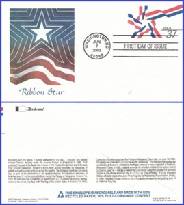 USA5 #U649 U/A FLEETWOOD FDC   Ribbon Star - Imagen 1 de 1