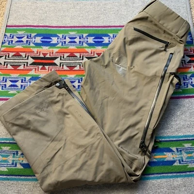 Pantalones de exterior Black Diamond Gore Tex Recco talla mediana beige desgastado Foto 1 de 4