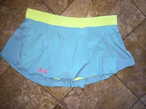 Nwt Under Armour Ua Tennis Sassy Spin Skort Blau Licht Heatgear Rock Damen L - Bild 1 von 8