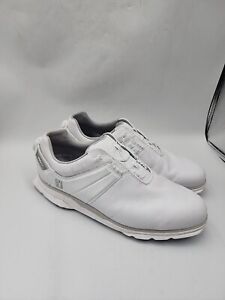 Men's 10.5 W FootJoy Pro|SL BOA Spikeless Golf Shoes White 53078