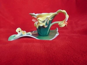 Franz Porzellan Collection Tasse und Untertasse " Orchidee " - Bild 1 von 11
