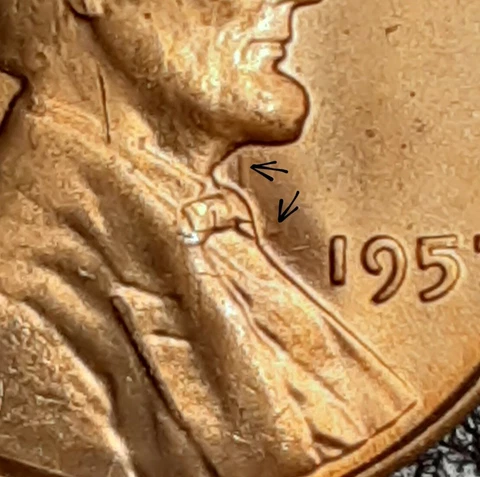 1957 Lincoln Wheat Cent Uncirculated Die Clash Error *FREE SHIPPING* Cover