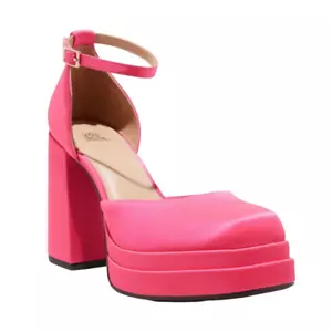 Wild Fable Bianca Barbie Platform Block Chunky Heels Size 7.5 Ankle Strap Buckle - Picture 1 of 10