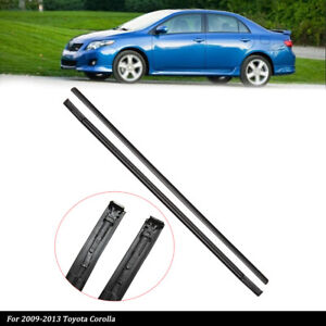 Fit For TOYOTA COROLLA 2009 2010-2013 BLACK ROOF TRIM MOLDING KIT ABS 2PCS