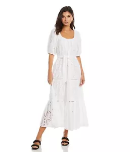 Karen Kane ESF17337 Damen Stufenkleid mit Ösen, off-white Gr. XL * Gürtel fehlt - Bild 1 von 2
