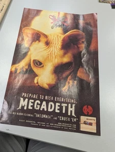 vintage 1999 MEGADETH ad ~ Prepare To Risk Everything Print Ad - Picture 1 of 3