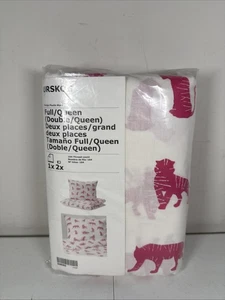 Copripiumino e federa Ikea Urskog completo queen rosa leone nuovo - Foto 1 di 2