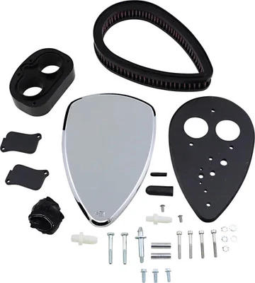 Kit Limpiador Aire Grande Baron Suave Conjunto Cromo Honda VTX1800R 02-08 Foto 1 de 4