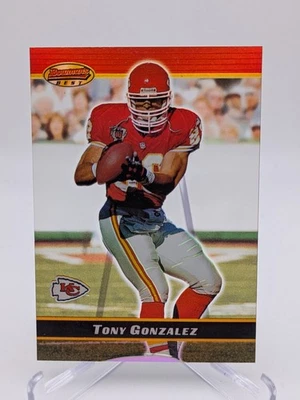 💥 Tony Gonzalez - 2000 Bowman's Best Acetate Parallel #50 #'d/250; KC Chiefs  Foto 1 de 2