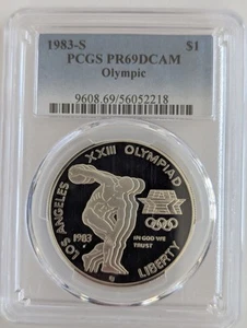 1983-S Olympic Silver Commemorative Dollar PCGS PR69 - Picture 1 of 4