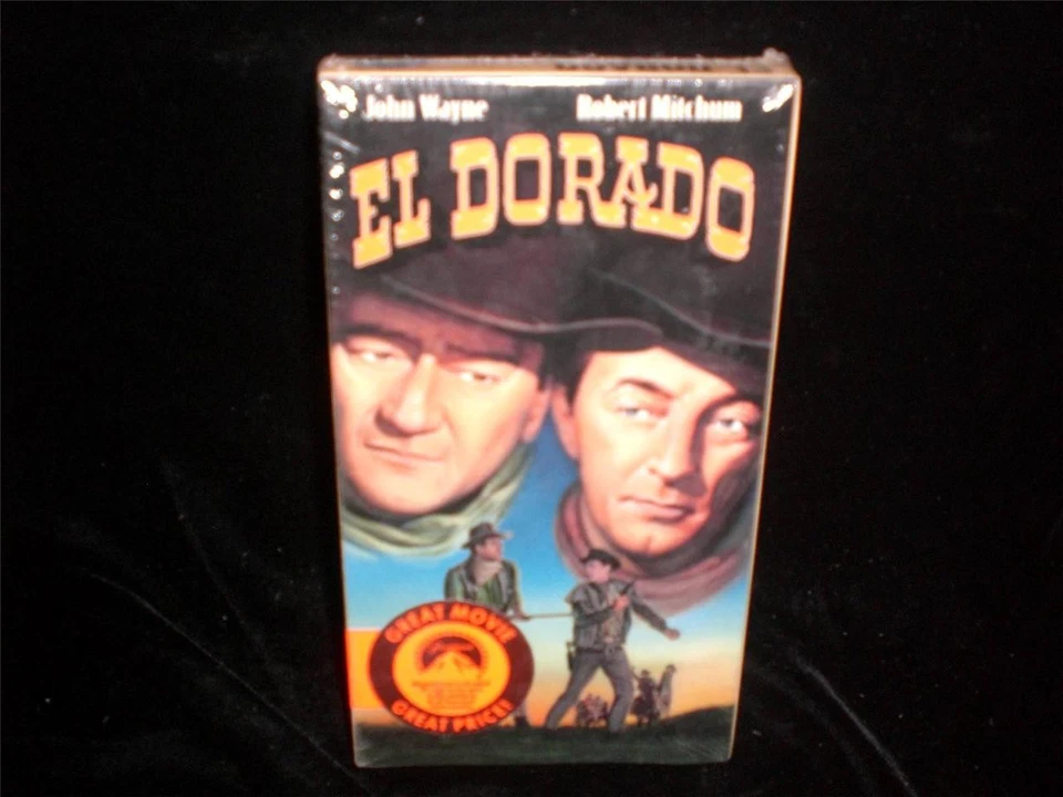 VHS El Dorado 1966 John Wayne, Robert Mitchum, James Caan SEALED Foto 1 de 1