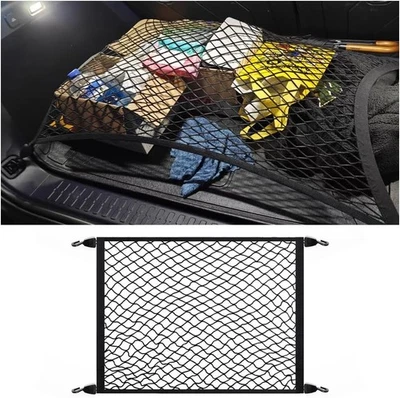 Cargo Net for SUV,Upgraded Highly Elastic Truck Cargo Net with Trunk Net Hooks - - Image 1 of 4