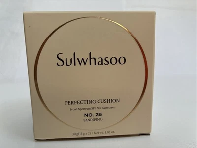 New Sulwhasoo Perfecting Cushion Compact 15g + Refill No. 25 SAND (Pink) US - Image 1 of 4
