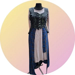 Unikat! Handgemachte LARP/Mittelalter-Weste mit Maschinenstickerei & Futter – Gr - Bild 1 von 4