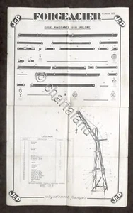 Modellismo - JEP Forgeacier - Planche 105 - Grue Pivotante sur Pylone - Foto 1 di 1