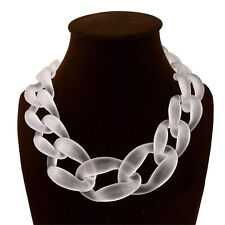 1pc Resin Big Chunky Chain Pendant Geometric Acrylic Choker Necklace Women Fashi