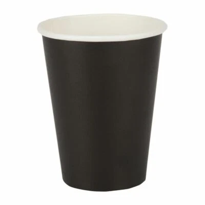 FIESTA Olympia Takeaway Kaffeetassen in schwarz - einwandig - 340 ml 12 Unzen - 50 Stck.