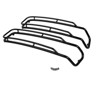 Black Top Saddlebag Lid Rack Rail Guard Fit For Harley Road Street Glide 94-13 - Picture 1 of 11