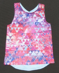 IVIVVA by LULULEMON Mädchen 10 blau Mesh Print Double Drill Wende-Tanktop - Bild 1 von 5