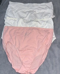 FRUIT OF THE LOOM 3 WOMEN'S MICROFIBER HI-CUT PANTY ASSORTED 1 Cotton - Picture 1 of 2