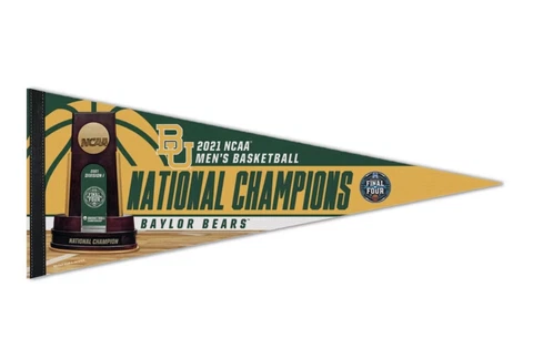 BAYLOR BEARS 2021 NCAA BASKETBALL NATIONAL CHAMPIONS PREMIUM PENNANT 12"X30" Cover
