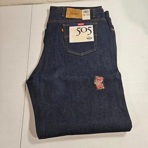 Vintage Herren Levi 505 normale Passform orangefarbenes Etikett hergestellt in den USA neu mit Etikett 46 x 32 - Bild 1 von 14