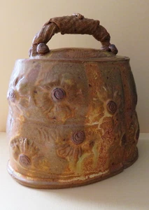 Handwerklich handgefertigtes Steingut Keks-/Vorratsdose Handtasche/Geldbörse von Dudley - Bild 1 von 8