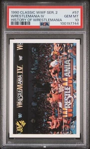 1990 CLASSIC WWF SERIES 2 BATTLE ROYAL PSA 10 (POP 3) #57 BRETT HART, HILLBILLY - Picture 1 of 3