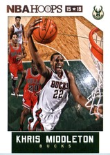 2015-16 Hoops Milwaukee Bucks Basketball Card #142 Khris Middleton