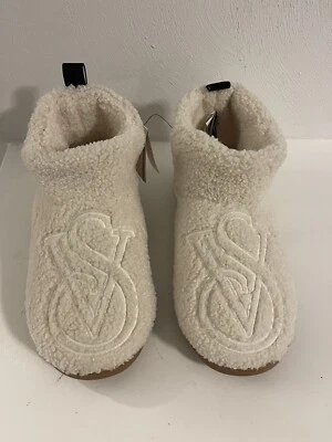 Botines Sherpa Victorias Secret de felpa polar crema zumbido para mujer talla L/G 9/10 Foto 1 de 4