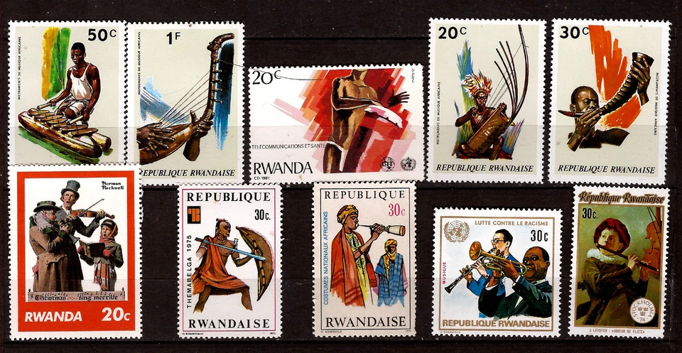 RWANDA  Musiciens avec Instruments de musique  52m243t2 - Photo 1/1