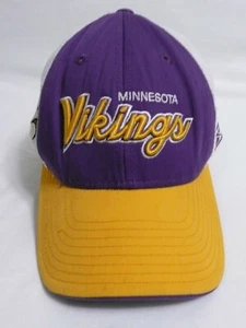 Minnesota Vikings Hat Snap Back Purple Gold Pre Owned HT 12 10 - Picture 1 of 3
