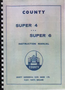 County Super 4 & Super 6 Tractor Instruction Parts Manual - Picture 1 of 1