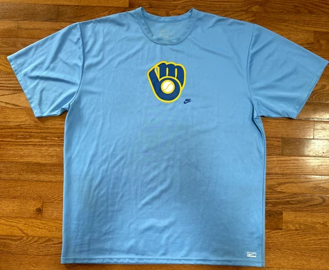 Nike Milwaukee Brewers MLB Baseball Dri Fit T-shirt Men’s Sz XL Cover