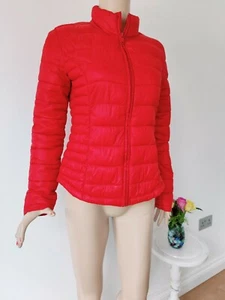 Atmosphere women's red lightweight zip up warm down jacket size 6-8 with pockets - Picture 1 of 11