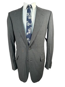 HICKEY FREEMAN Mens Gray Wool CLASSIC FIT Suit Sport Coat Blazer Jacket 40L - Picture 1 of 9