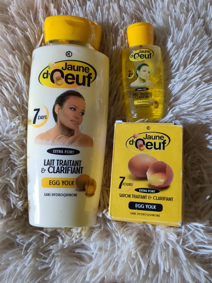 Jaune d'oeuf treatment & clarifying egg yolk body milk 450ml, SERUM and 1 SOAP - Image 1 of 4