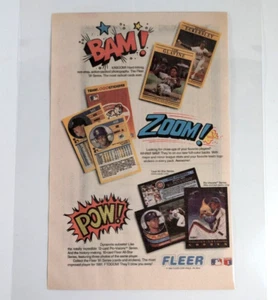 Vintage 1991 Fleer Baseballkarte Werbung mit Erzengel X-Men Rückseite laminierte Wand - Bild 1 von 7