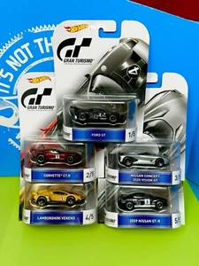 Hot Wheels Gran Turismo Retro Entertainment 2016 DMC55-959C Set of 5 New - Picture 1 of 18