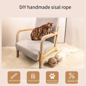 Natural Sisal Rope for Scratching Post Replacement DIY Cat Scratching Tree AU - Picture 1 of 25