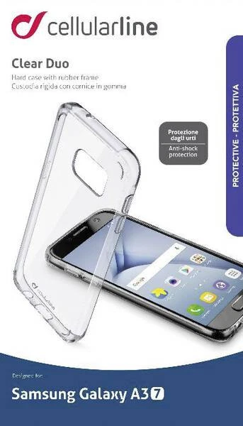 Cellularline Clear Duo Cover Schutzhülle Backcover für Samsung Galaxy A3 2017 - Bild 1 von 4
