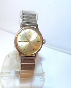 A vintage Bucherer 17 jewel gold tone wristwatch