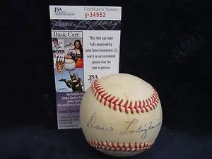 Dario Lodigiani (D 2008) Autographed OAL (Brown) Baseball – JSA Cert - Picture 1 of 9