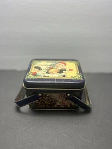 Vtg Tin Box Co. Christmas Container/Tin with Handles-4”x5” - Picture 1 of 9