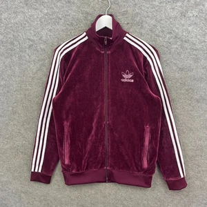 Adidas Giacca Uomo Piccola Marrone Beckenbauer Velour Track Top Originale Firebird - Foto 1 di 9