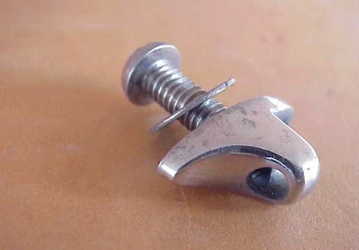 single prewar orig Vega 2-Point shoe +  mounting bolt  as on "electric"  banjos - Image 1 of 4