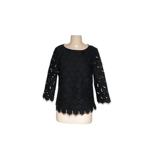 Talbots schwarze Bluse mit geometrischem Muster - Damengröße S - Bild 1 von 4