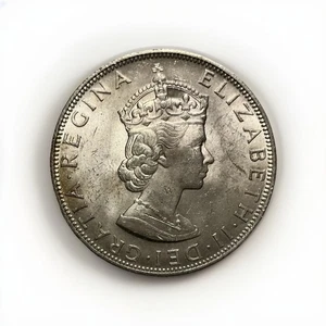 SILVER - WORLD Coin - 1964 Bermuda 1 Crown - World Silver Coin *743 - Picture 1 of 2