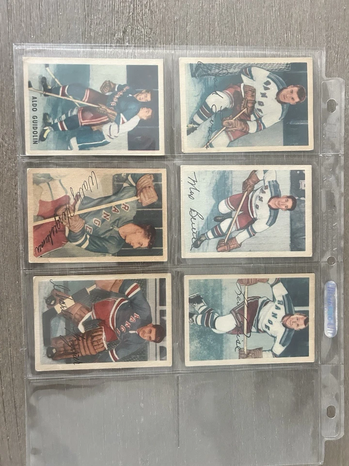 (12) 1953-54 Parkhurst NY Rangers 54,55,58,59,60,61,62,63,64,65,66,67 todo excelente+/nuevo Foto 1 de 4