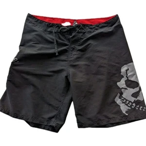 Pantalones cortos de natación de playa Salt Life negros con tabla calavera para hombre 36 - Imagen 1 de 7